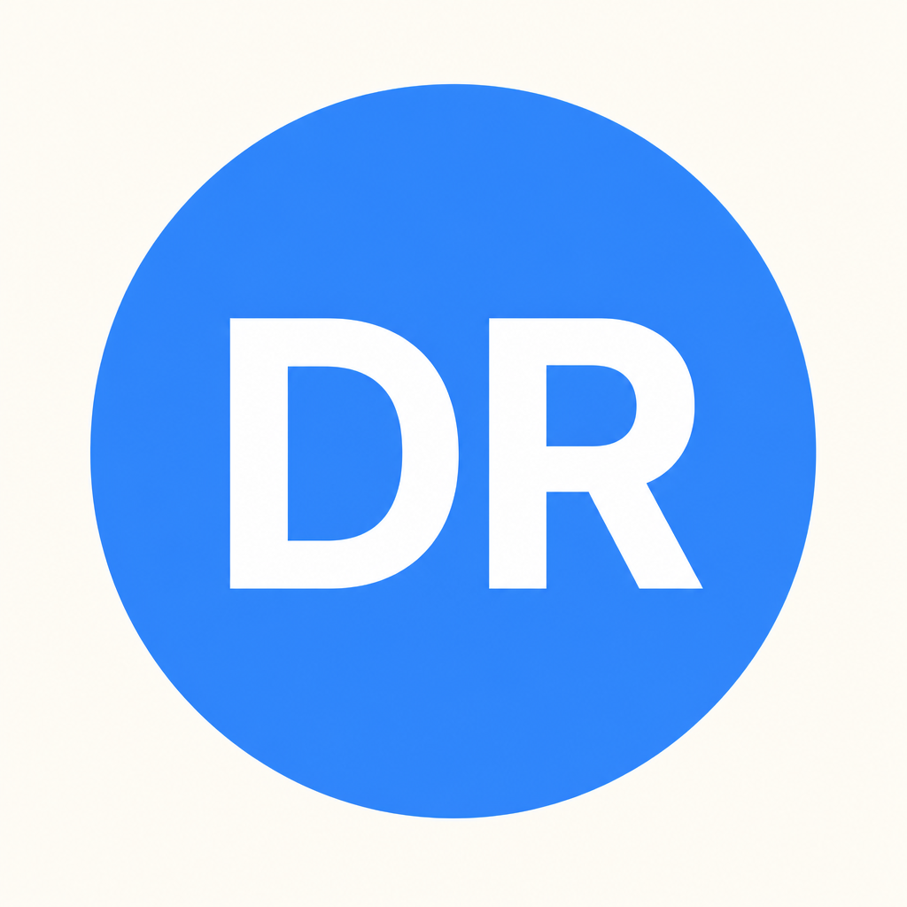 Monogram initials DR for Dana R.