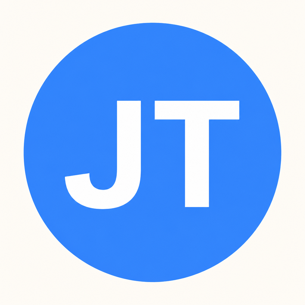 Monogram initials JT for James T.